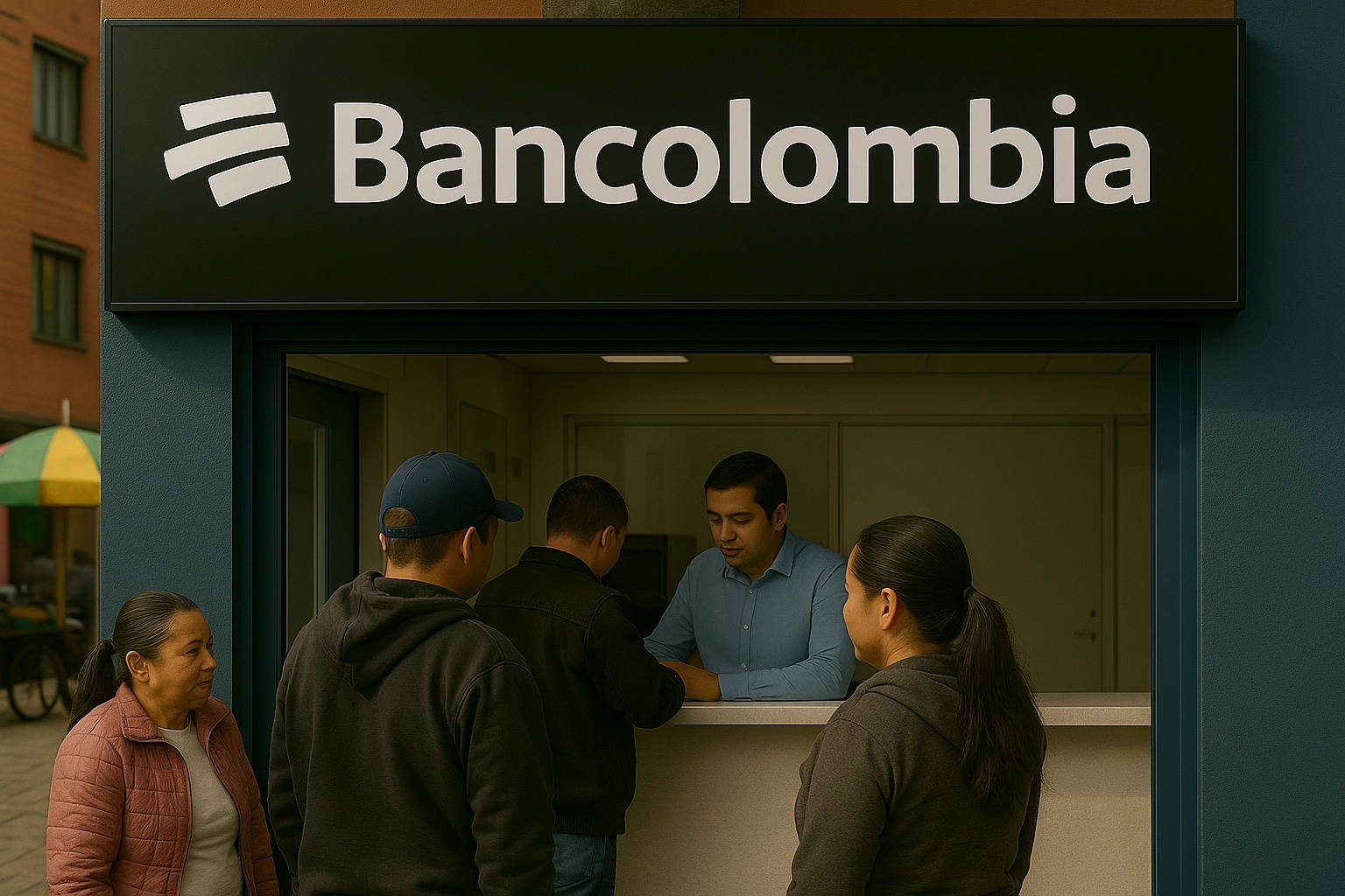 Punto de corresponsalía bancaria Bancolombia operado por TuRedco.